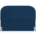 Ver imagem 7 de Cabeceira Cama Box Casal 195cm Lanna com Puff Recamier Doha W01 Suede Azul Marinho - Lyam Decor