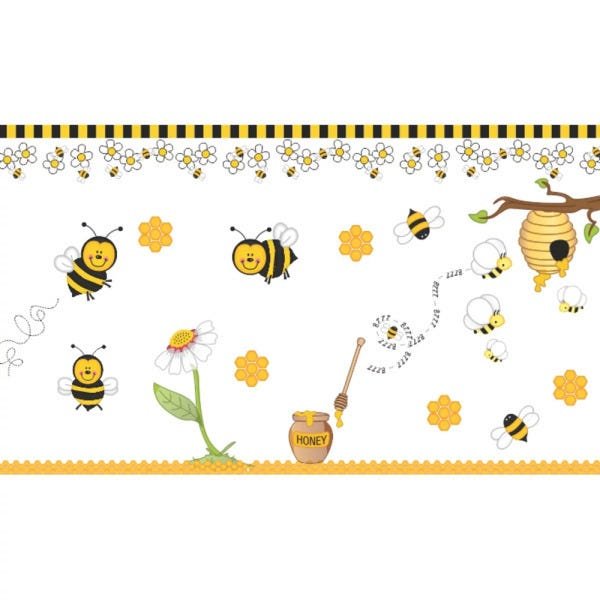 Painel de Tecido Sublimado Abelhinhas Zumbindo - 1