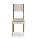 Ver imagem 2 de Conjunto 4 Cadeiras Steel Estilo Industrial Pés em Aço Dourado/Off White