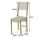 Ver imagem 3 de Conjunto 4 Cadeiras Steel Estilo Industrial Pés em Aço Dourado/Off White