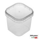 Ver imagem 1 de Potes Quadrados Bolo No Pote Plástico 220ml Lacre - 200 Potinhos Plast