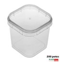 Ver imagem 1 de Potes Quadrados Bolo No Pote Plástico 220ml Lacre - 200 Potinhos Plast