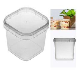 Potes Quadrados Bolo No Pote Plástico 220ml Lacre - 200 Potinhos Plast - 5