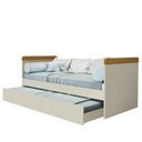 Ver imagem 1 de Cama Babá com Auxiliar Nuth Areia/Savana e 2 Colchões Supreme - Reller Móveis