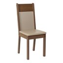 Ver imagem 7 de Conjunto Sala de Jantar Mesa Tampo de Vidro 6 Cadeiras Rustic/crema/bege Zoe Madesa