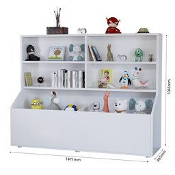 Organizador Infantil Porta Livros e Brinquedos em Mdf - 4
