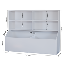Organizador Infantil Porta Livros e Brinquedos em Mdf - 5