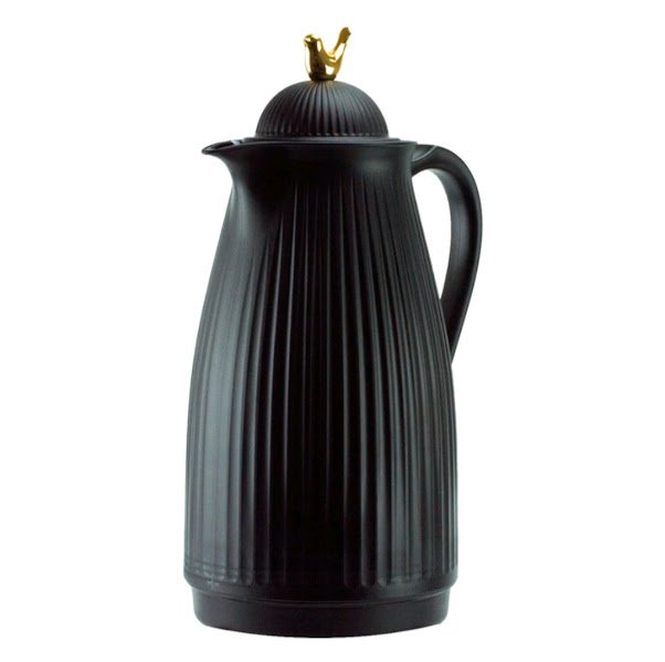Garrafa Térmica Bird Café Chá Água Leite Luxo 1l Passarinho Preta - 1