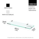 Ver imagem 4 de Porta Shampoo Duplo Organizador de Banheiro Orion Suporte Prata 1058or.prpl