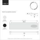 Ver imagem 5 de Porta Shampoo Duplo Organizador de Banheiro Orion Suporte Prata 1058or.prpl