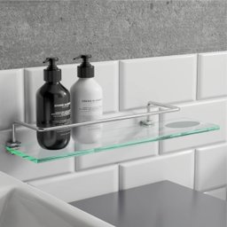 Porta Shampoo Triplo Organizador de Banheiro Troia Suporte Prata 1054tr - 4