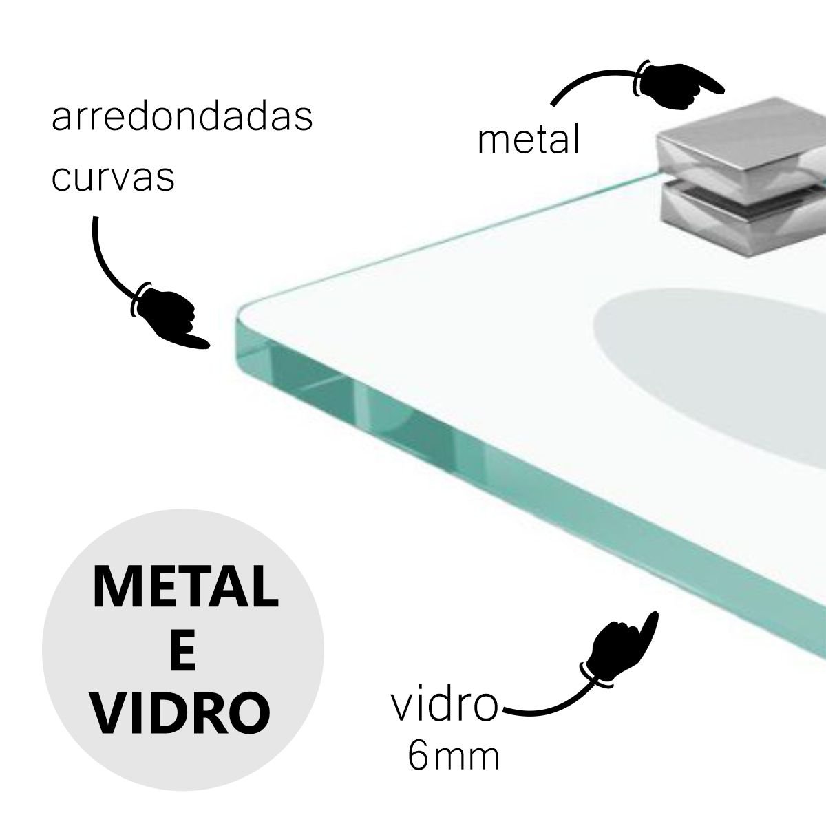 Saboneteira Fenda Suporte Quadrado Grego Metal Porta Sabonete em Barra Alto Brilho Troia - 2