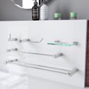 Ver imagem 2 de Kit de Acessórios Duplo para Banheiro Troia 5 Peças Prata 2090tr