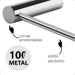 Papeleira Porta Papel para Banheiro Orion Prata Polido 1020or.prpl - 5