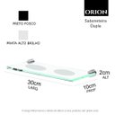 Ver imagem 5 de Saboneteira Dupla para Banheiro Orion Suporte Fenda Prata 1041or.prpl