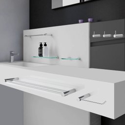 Kit Acessórios Organizador para Banheiro Orion Prata Polido 2110or - 4