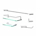 Ver imagem 1 de Kit de Acessórios para Banheiro Orion Prata Polido 2100or.prpl
