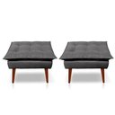 Ver imagem 6 de Kit C/02 Poltronas Opala + 02 Puff Opala Elegante Suede Cinza Escuro