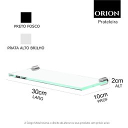 Porta Shampoo Organizador de Banheiro Orion Suporte Prata 1050or.prpl - 4