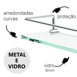 Porta Shampoo Proteção Organizador de Banheiro Orion Suporte Prata 1051or.prpl - 3