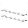 Porta Toalhas Duplo 60cm para Banheiro Orion Kit 2 Peças Suporte Prata Polido - 1