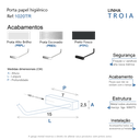 Ver imagem 4 de Porta Papel Higiênico Alto Brilho Troia Grego Metal
