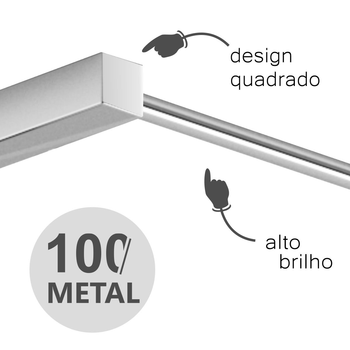 Porta Toalha de Rosto Suporte Quadrado Alto Brilho Troia Grego Metal - 3