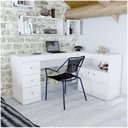 Ver imagem 1 de Mesa Computador Pc Job Canto 2 Portas 100 Bp Caemmun Branco