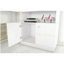 Ver imagem 3 de Mesa Computador Pc Job Canto 2 Portas 100 Bp Caemmun Branco