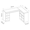 Ver imagem 2 de Mesa Computador Pc Job Canto 2 Portas 100 Bp Caemmun Branco