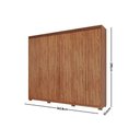 Ver imagem 3 de Guarda Roupa Casal 6 Portas e 5 Gavetas c/ 1 Espelho Interno Carolina Cinamomo - Panan