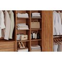 Ver imagem 7 de Guarda Roupa Casal 6 Portas e 5 Gavetas c/ 1 Espelho Interno Carolina Cinamomo - Panan