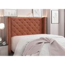 Ver imagem 4 de Cabeceira Cama Box King 195 Cm Vicenza Veludo S04 Cor Cobre