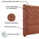 Ver imagem 3 de Cabeceira Cama Box King 195 Cm Vicenza Veludo S04 Cor Cobre