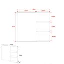 Ver imagem 3 de Espelheira para Banheiro 60cm Multimóveis CR10088 Amêndoa