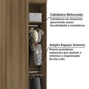 Ver imagem 5 de Guarda Roupa de Canto Reto Modulado 1 Porta 90cm Veneza Luciane Móveis