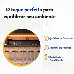 Kit 5 Banquetas para Balcão Flórida Prata Bistrô Ilhas Cozinha Gourmet Bares - 3