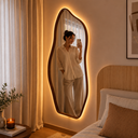 Ver imagem 1 de Espelho Palawan - Linha Couro - - Café - com LED - 160x80