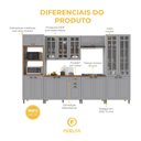 Ver imagem 5 de Armário de Cozinha Modulada Completa Fidelitá Nara 100% MDF 6 Peças 350cm 18 Portas 2 Gavetas com