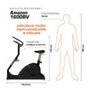 Ver imagem 4 de Bicicleta Vertical Profissional Athletic 1600BV Suporta 150kg 8 Níveis Disco de Inércia 7kg