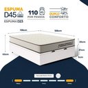 Ver imagem 2 de Cama Box Baú Casal com Colchão de Espuma D45 Double Comfort 138x188x62cm