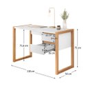 Ver imagem 3 de Escrivaninha para Escritório 2 Gav 120 Cm Belinda Branco Freijó Idimex