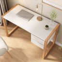 Ver imagem 5 de Escrivaninha para Escritório 2 Gav 120 Cm Belinda Branco Freijó Idimex