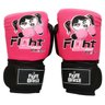 Luvas Boxe Muay Thai Infantil 4 Oz Feminina Rosa Fight Brasil - 1
