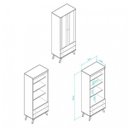 Ver imagem 4 de Cristaleira 2 Portas em Vidro 2 Gavetas