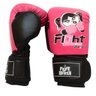 Kit Muay Thai Boxe Luva Bandagens Infantil 04 Oz Fight Brasil Feminino Rosa - 3