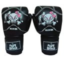 Ver imagem 2 de Kit Muay Thai Boxe Luva Bandagem Bucal 14 Oz Fight Brasil Killer Girl
