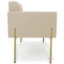 Ver imagem 6 de Poltrona para Sala Pé Metal Dourado Kit 2 Ana Suede Bege - Ibiza