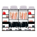 Ver imagem 1 de Closet Aramado - Linear Clr 252 com Gaveta - 3,10m - Preto