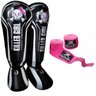 Kit Muay Thai Caneleira Bandagem Fight Brasil Killer Girl Tamanho P - 1